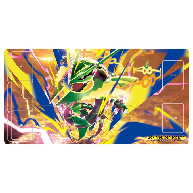 ラバープレイマット メガレックウザ
発売日 2026年 7月31日(金)
希望小売価格 2,970円(税込)
内容 ・プレイマット×1枚